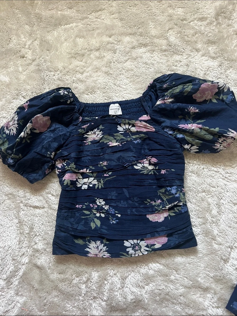 abercrombie kids Navy Floral Two-Piece Set